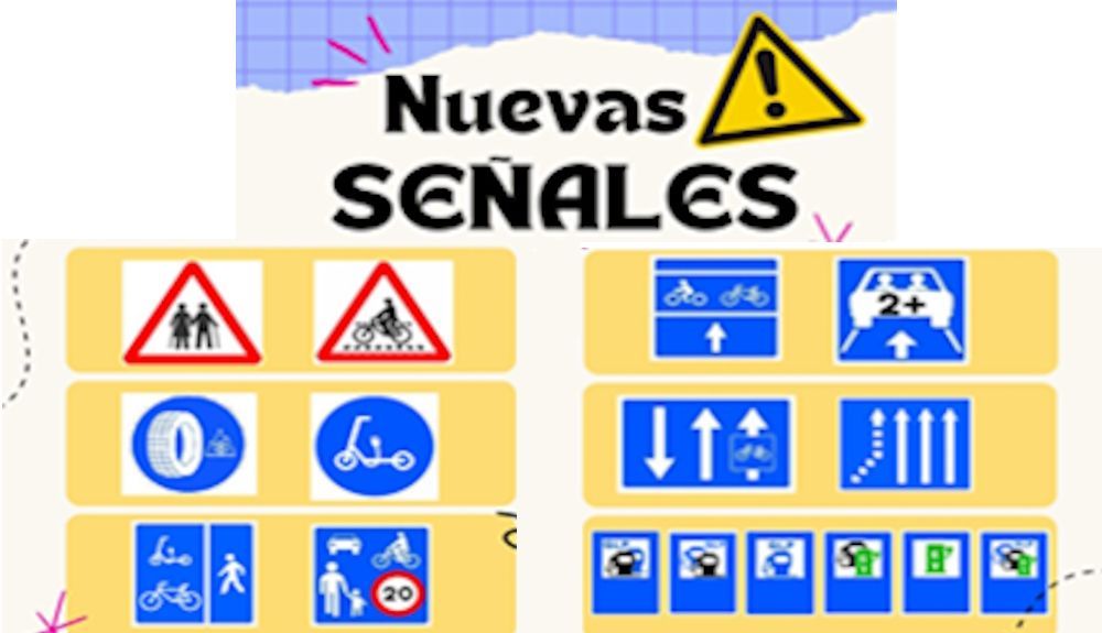 Algunas de las nuevas señales de la DGT Algunas de las nuevas señales de la DGT